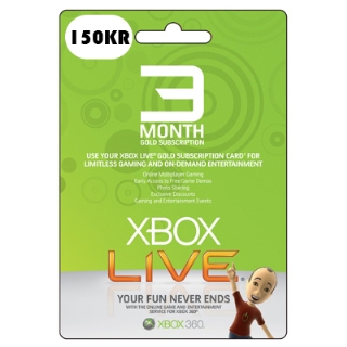 3 Månader Xbox Live Gold